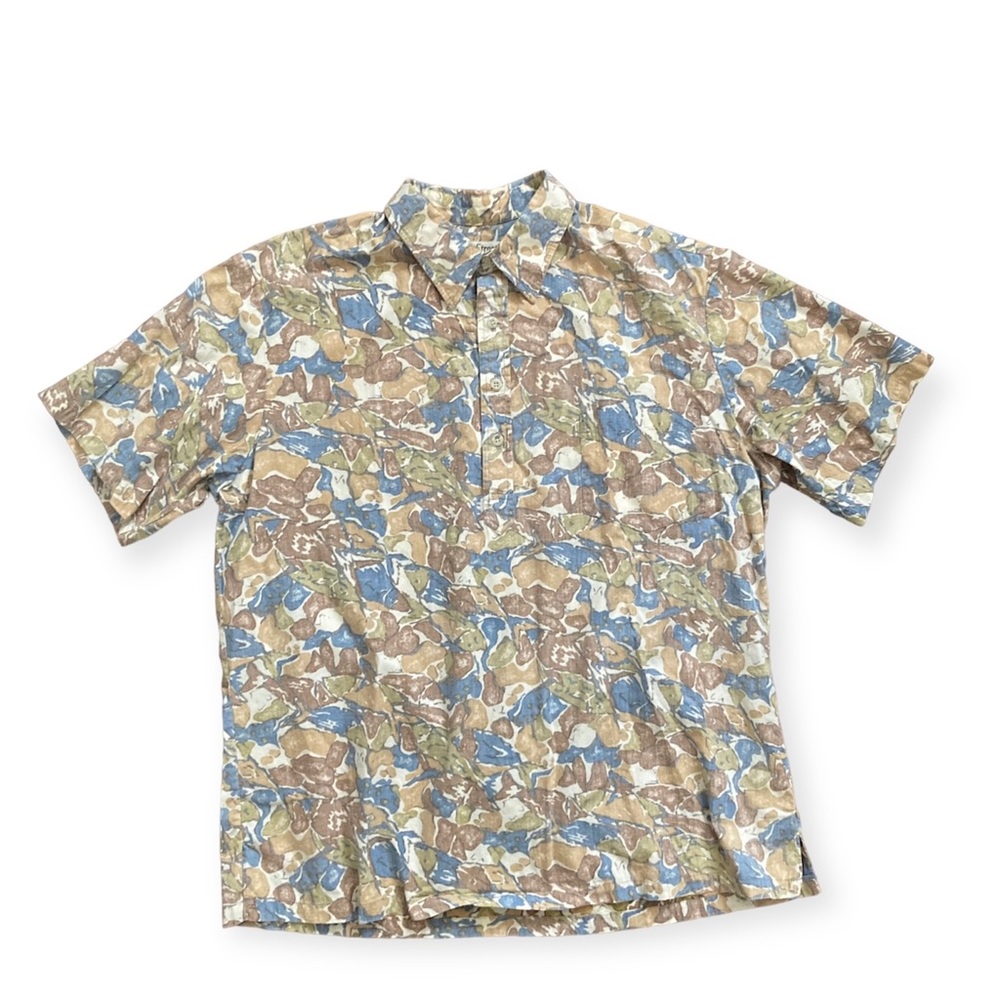 Vintage Cooke Street Honolulu Hawaiian Abstract Floral Shirt Men XL